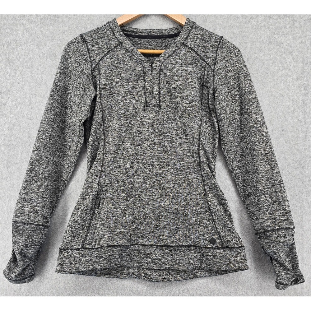 Outdoor Research Women's Melody Shirt Sz S Heather Black Ruched 1/4 Zip Gorpcore